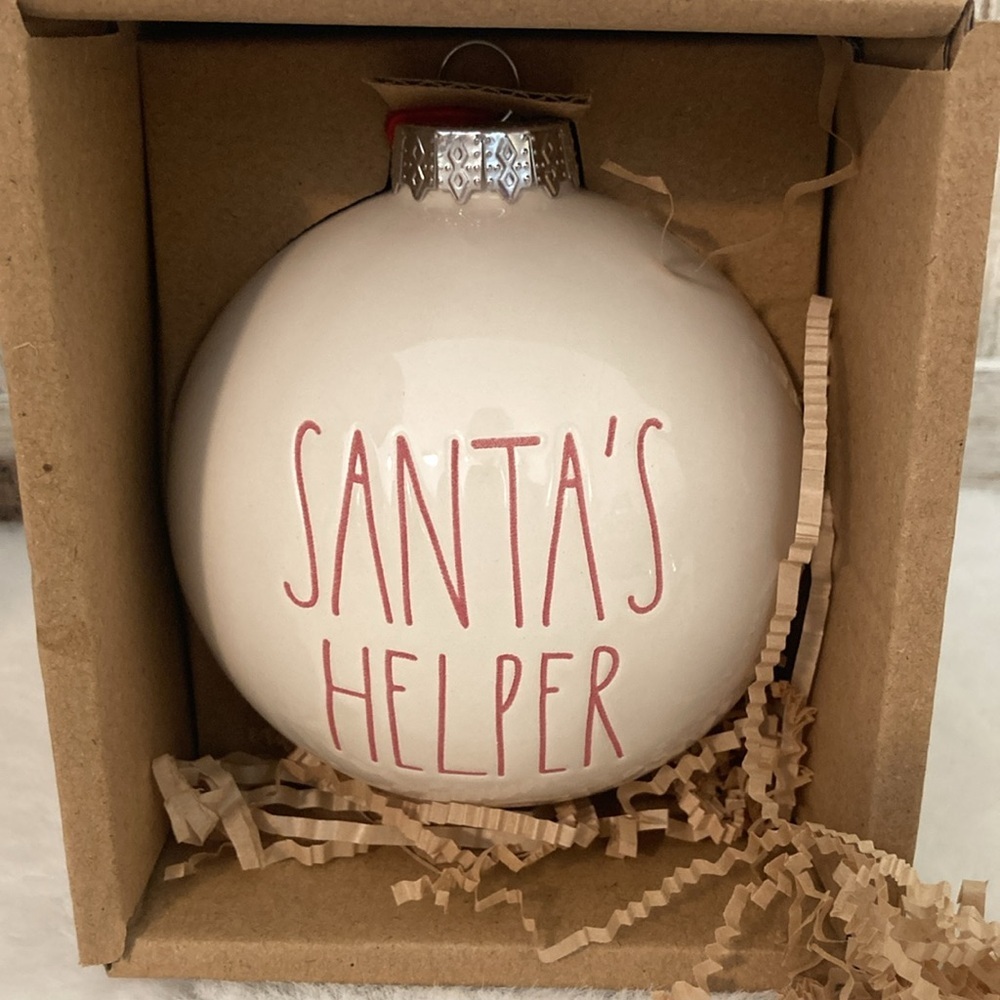 Rae Dunn Santa’s Helper Christmas Ornament